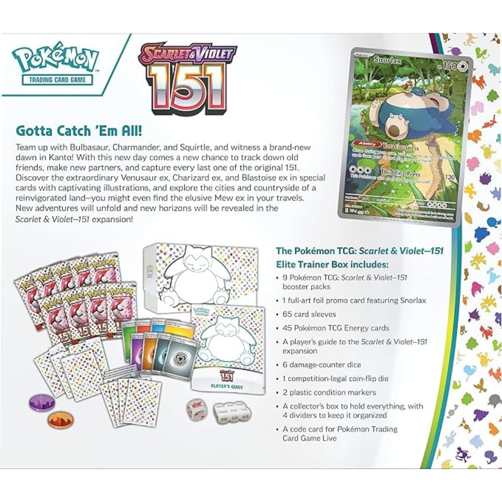 Pokemon TCG: Scarlet and Violet 151 Elite Trainer Box Back