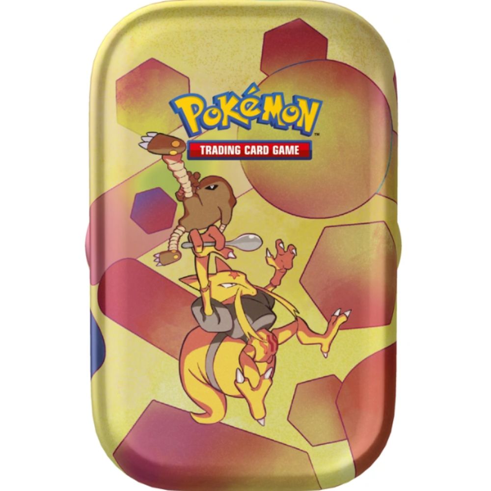 Pokemon TCG: Scarlet and Violet 3.5 151 Mini Tins Artwork featuring Kadabra & Hitmonlee