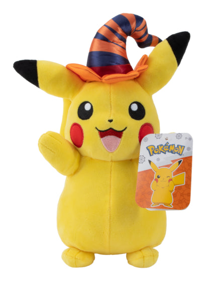 8" Pikachu Plush With Witch Hat