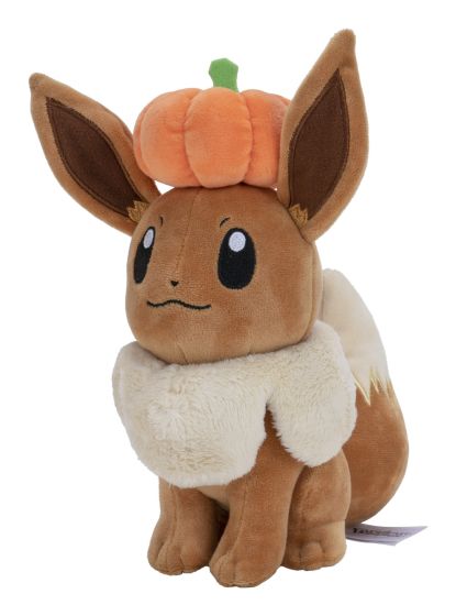 8" Eevee Plush with Pumpkin
