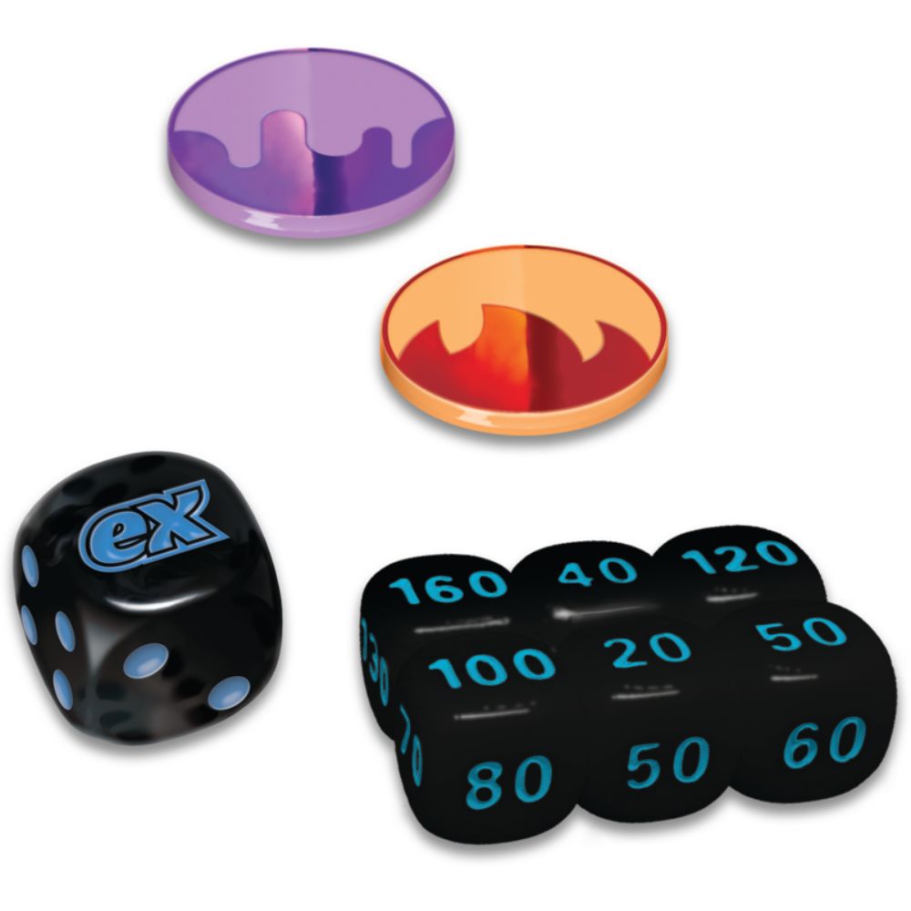 Pokemon TCG: Scarlet and Violet Black Bolt Elite Trainer Box Coins and Damage tokens