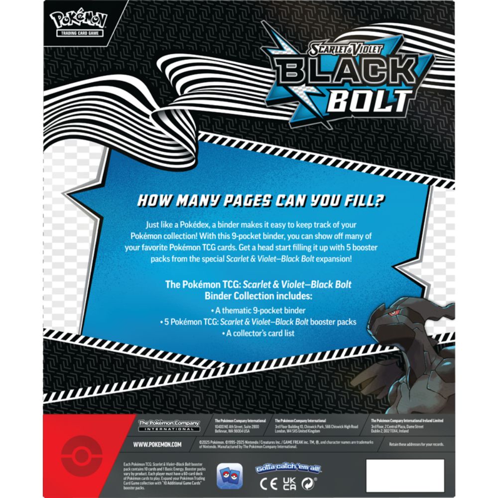 Pokemon TCG: Scarlet & Violet 10.5 Black Bolt Binder Collection