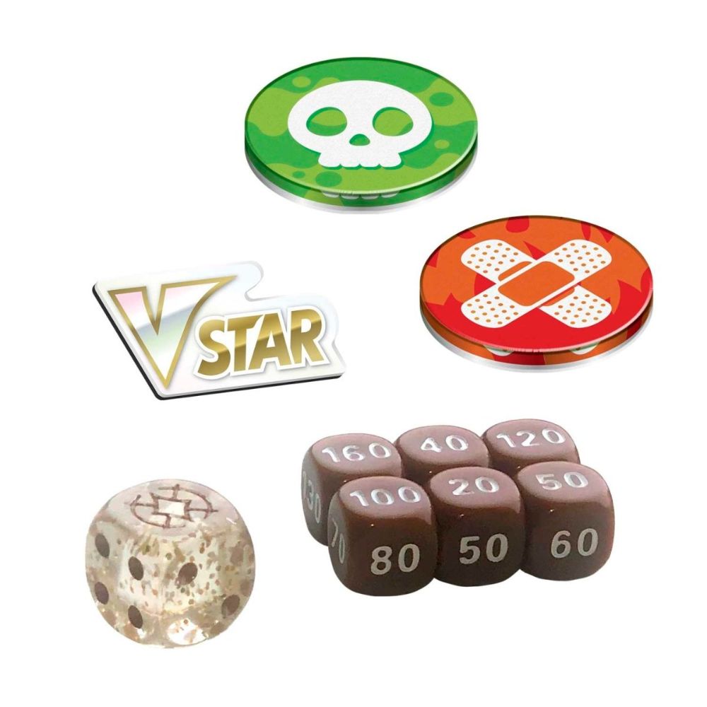 Pokemon TCG: Brilliant Stars Elite Trainer Box Coins, Dice, Damage Counters and Vstar