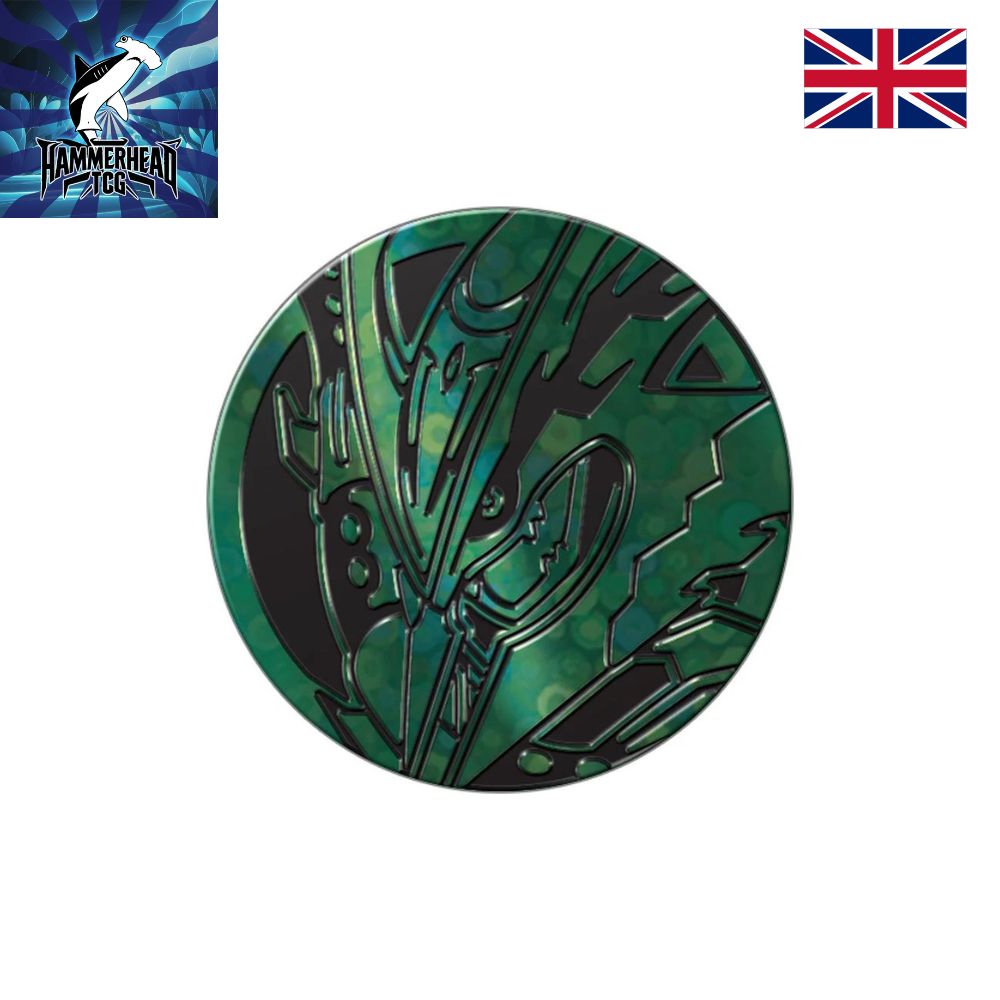Pokemon TCG: Delta Reign Elite Trainer Box Coin featuring Rayquaza