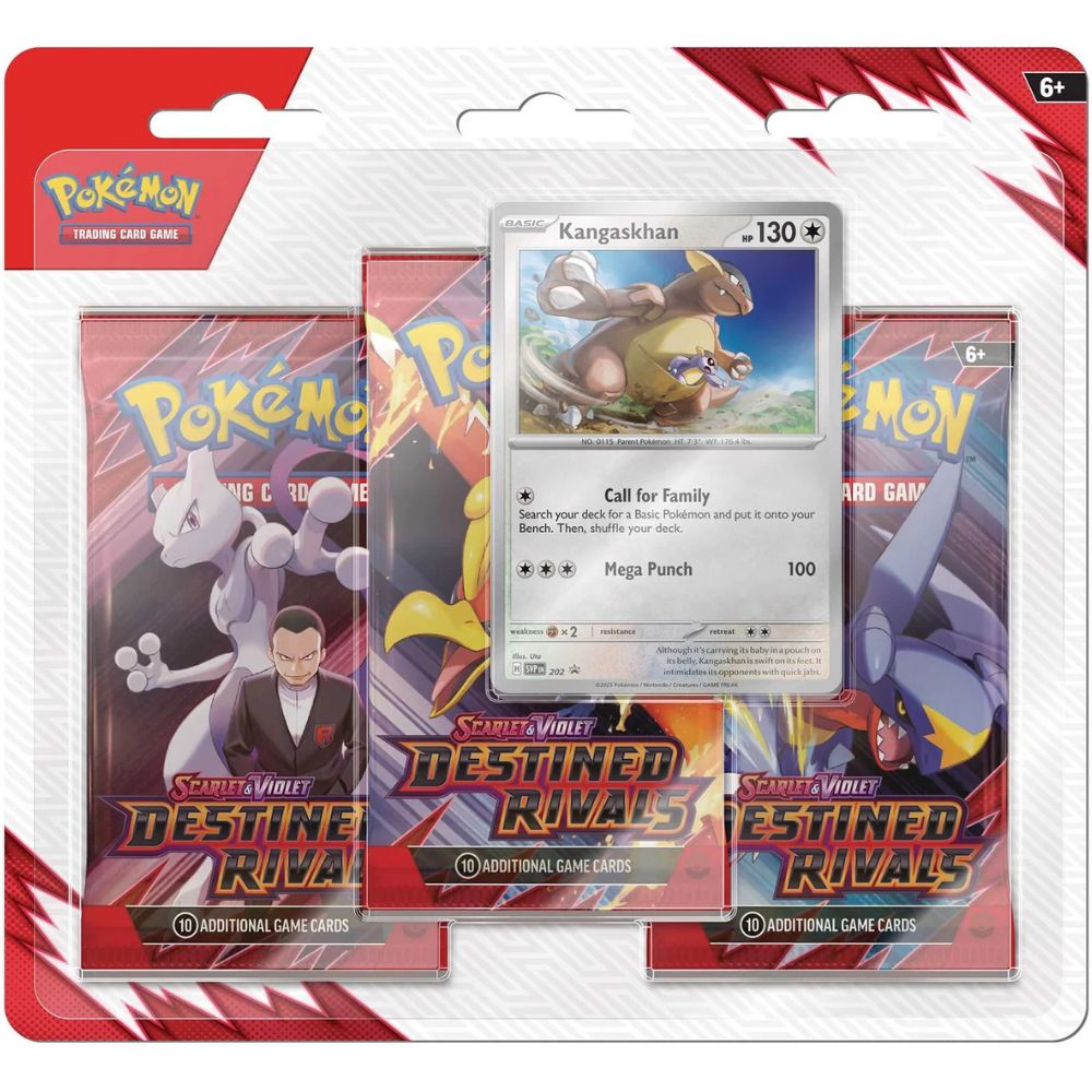 Scarlet and Violet 10 Destined Rivals 3 Pack Blister Kangaskhan