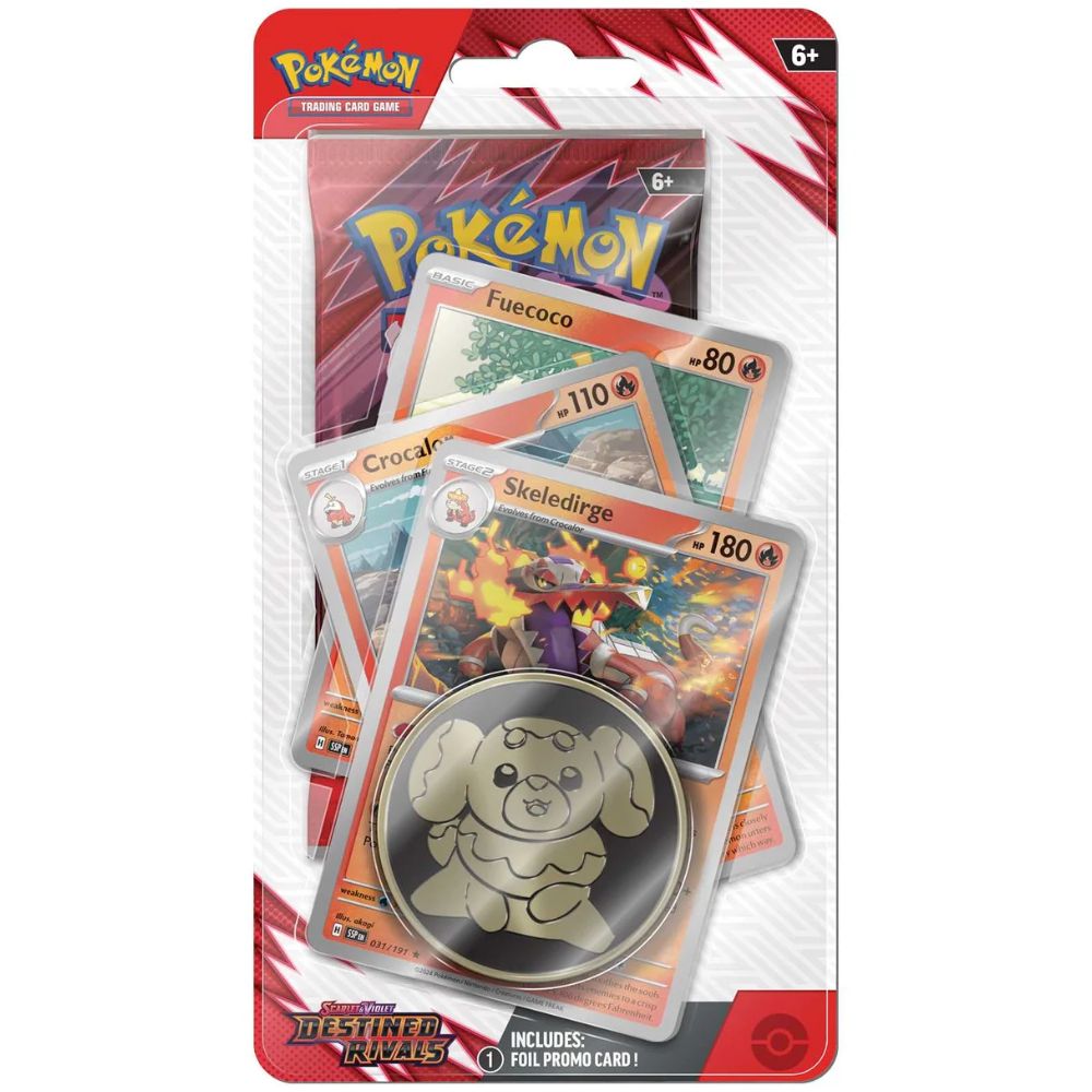 Scarlet and Violet 10 Destined Rivals Premium Checklane Skeledirge Promo Card