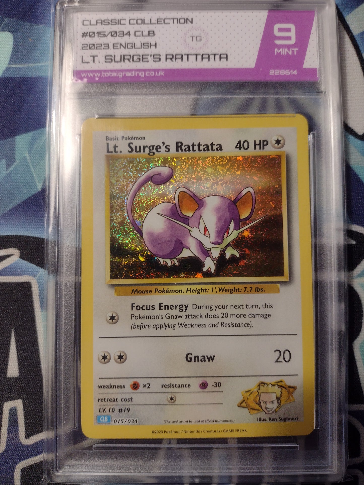 Lt Surge's Rattata 015/034 Classic Collection TG 9