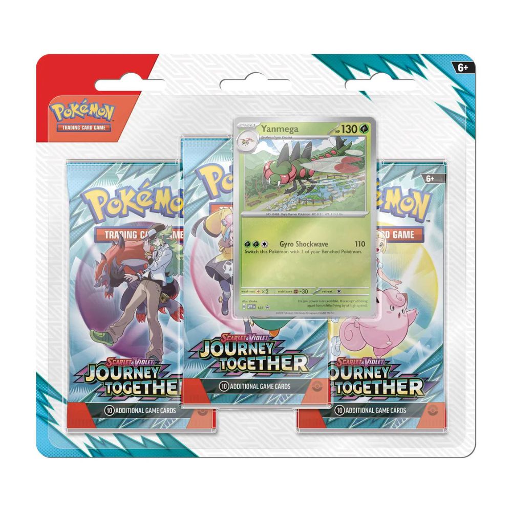 Pokemon TCG: Scarlet and Violet 9 Journey Together 3 Pack Blister Yanmega Promo Card