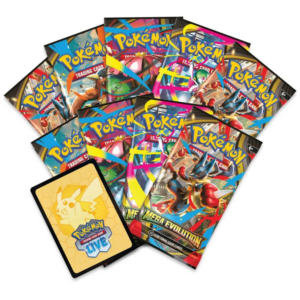 Pokemon TCG: Mega Evolution Elite Trainer Box - Lucario Contents: Booster packs