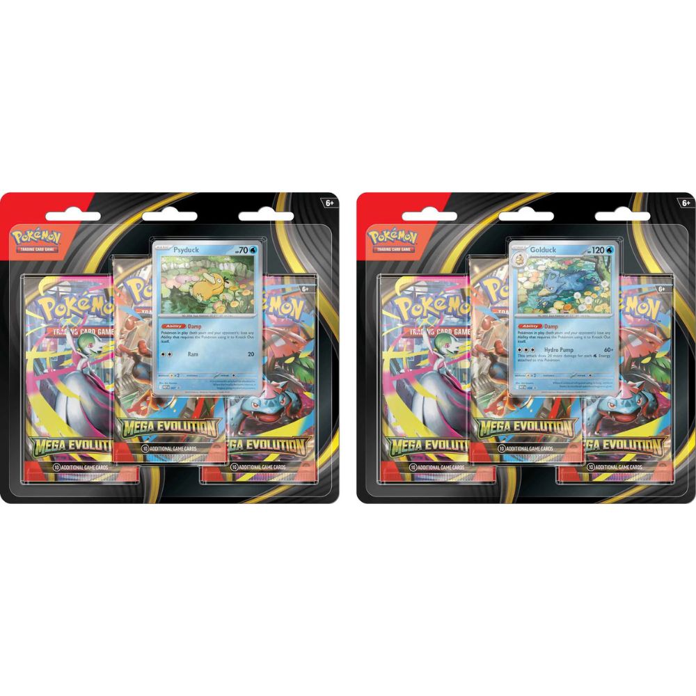 Pokemon TCG: Mega Evolution 3 Pack Blister Psyduck and Golduck Promos