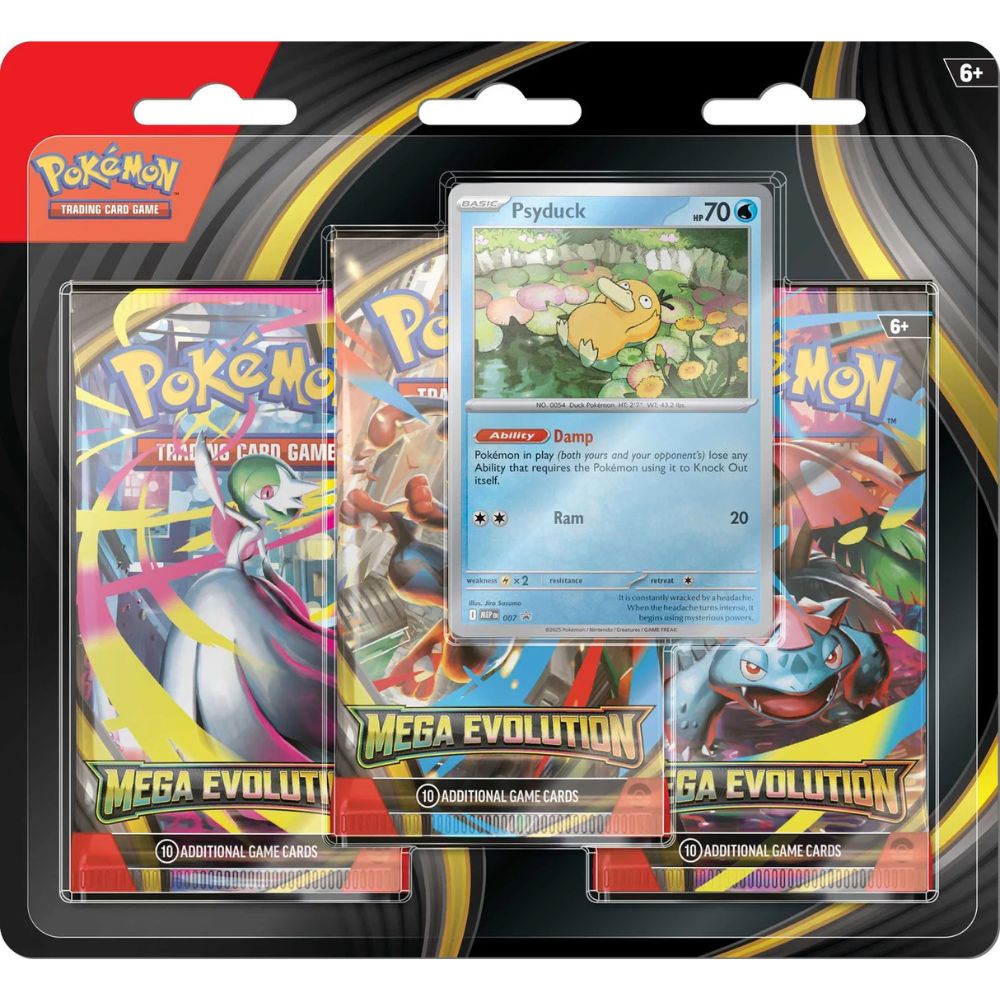 Pokemon TCG: Mega Evolution 3 Pack Blister Psyduck Promo