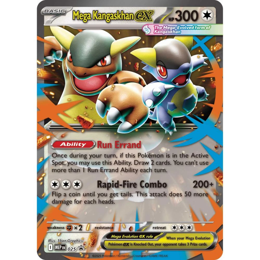 Pokemon TCG: Mega Kangaskhan ex Box promo card featuring Mega Kangaskhan ex