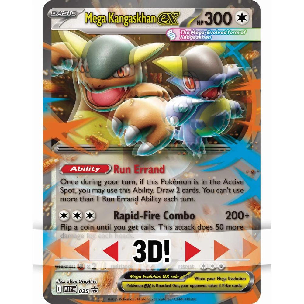 Pokemon TCG: Mega Kangaskhan ex Box Jumbo Lenticular promo card featuring Mega Kangaskhan ex