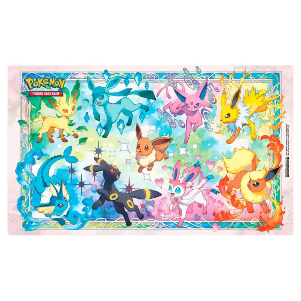 Pokémon TCG: Scarlet & Violet 8.5 - Prismatic Evolutions - Super-Premium Collection Playmat featuring Eevee, Glaceon, Leafeon, Vaporeon, Umbreon, Sylveon, Flareon, Jolteon and Espeon