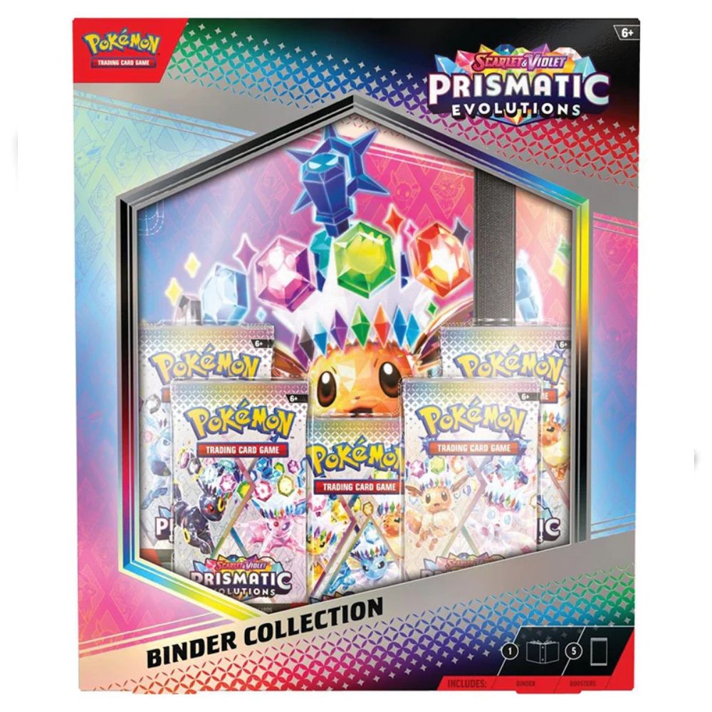Pokemon TCG: Scarlet and Violet 8.5 Prismatic Evolutions - Binder Collection Front of Box