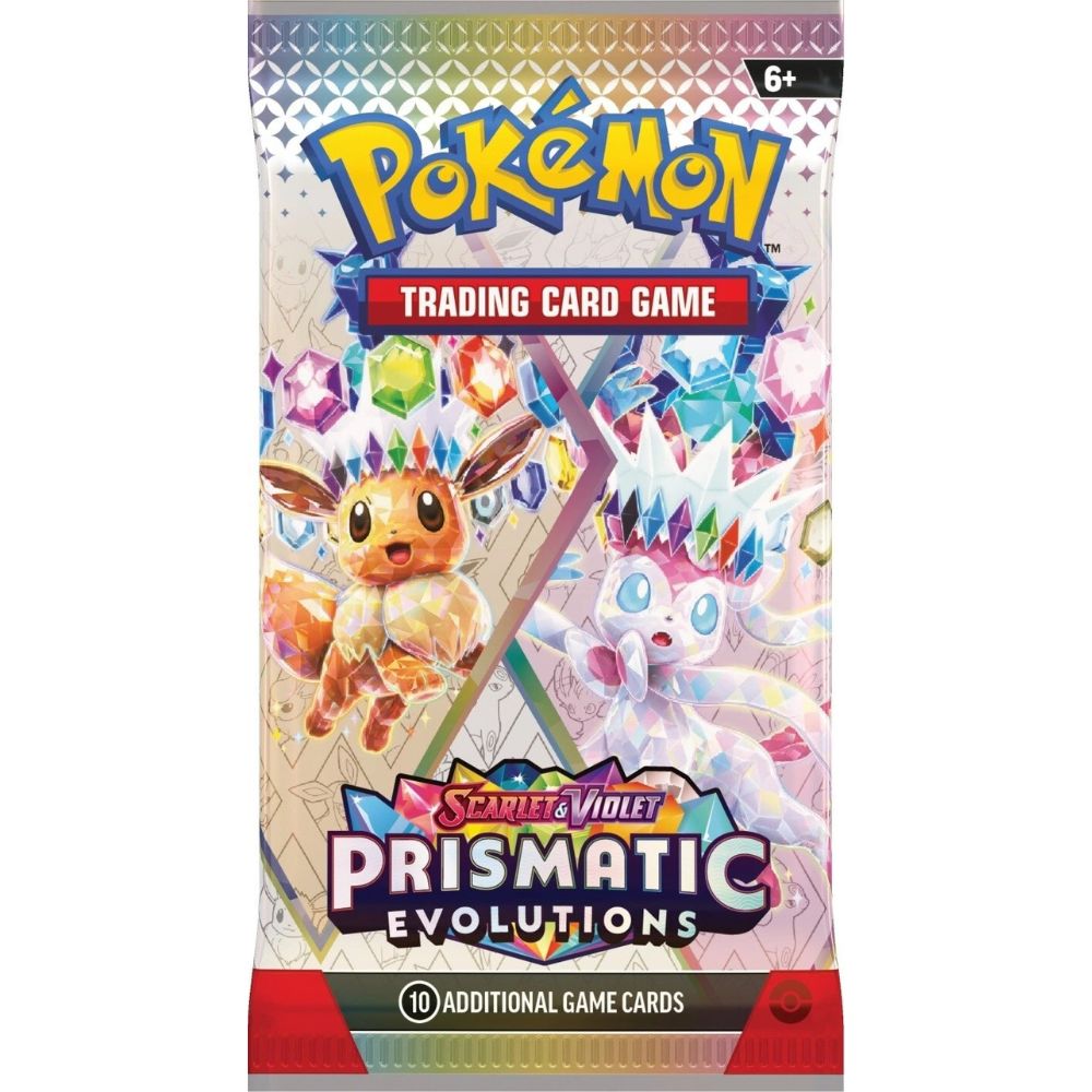 Pokemon TCG: Scarlet and Violet 8.5 Prismatic Evolutions Booster Pack Eevee and Sylveon Artwork