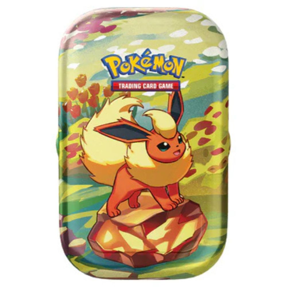 Pokemon TCG: Scarlet and Violet 8.5 Prismatic Evolutions Mini Tin - Flareon Artwork