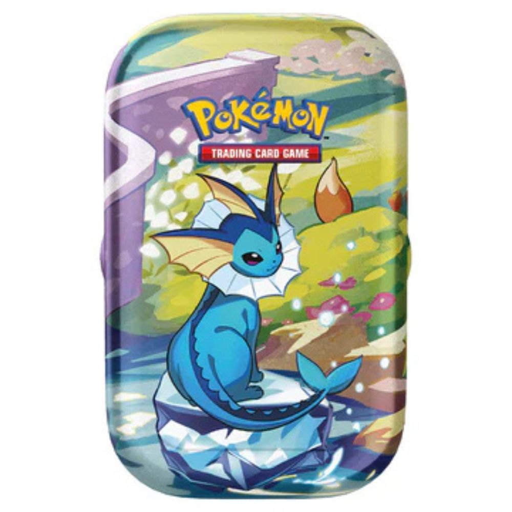 Pokemon TCG: Scarlet and Violet 8.5 Prismatic Evolutions Mini Tin - Vaporeon Artwork