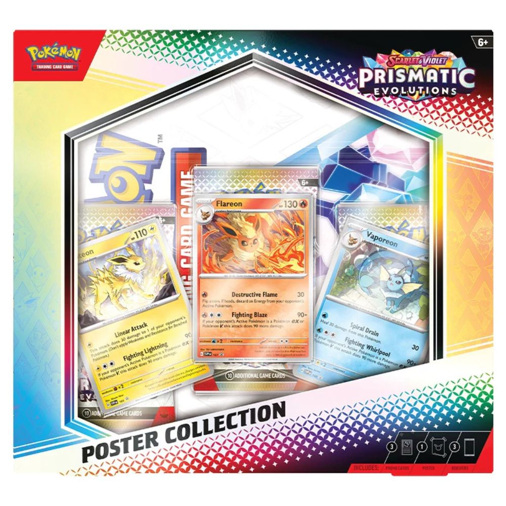 Pokemon TCG: Scarlet and Violet 8.5 Prismatic Evolutions - Poster Collection Front of Box