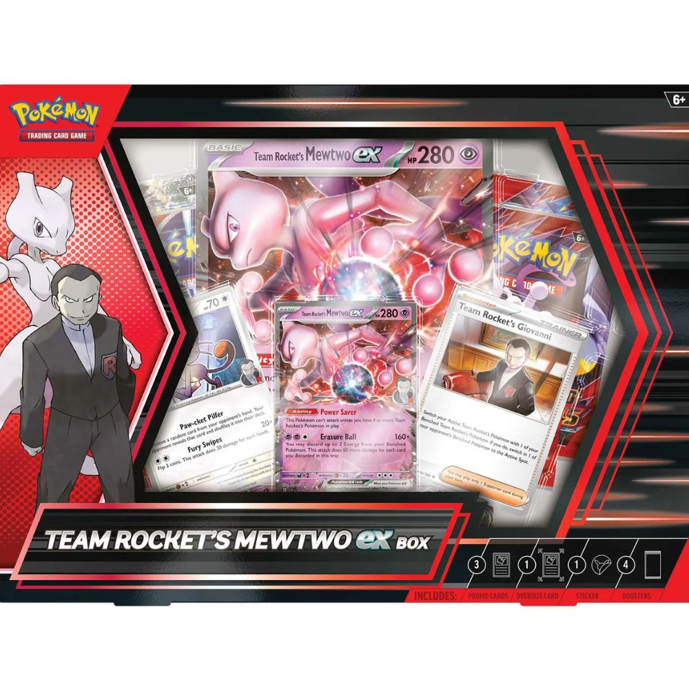 Pokemon TCG: Team Rocket's Mewtwo ex Box Front of Box