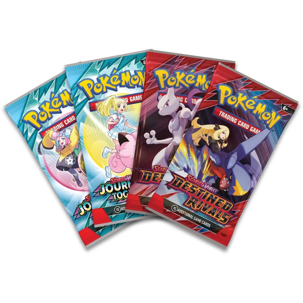 Pokémon TCG: Team Rocket Tin Packs- - 2x Journey Together and 2x Destined Rivals