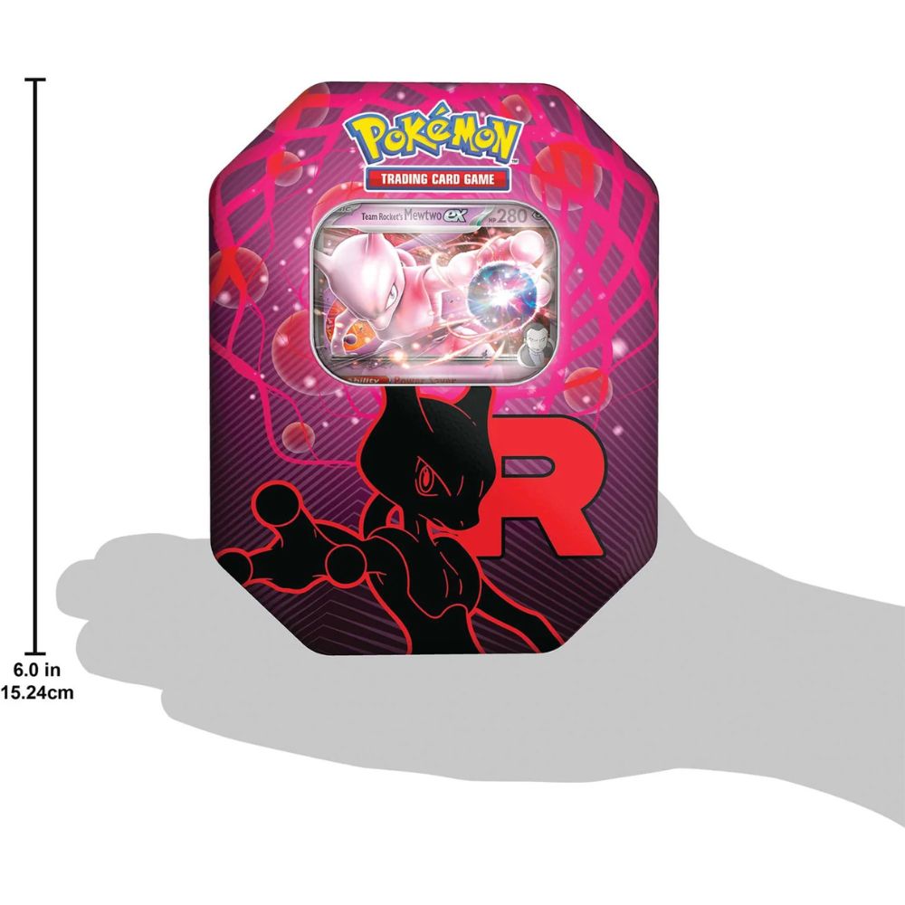 Pokémon TCG: Team Rocket Tin - Size of tin 6" (15.24cm)