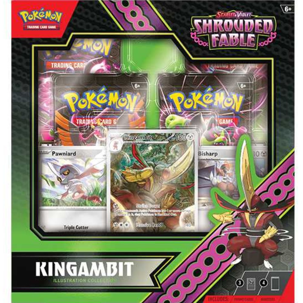 Pokemon TCG: Scarlet and Violet 6.5 Shrouded Fable Kingambit Illustration Rare Collection Front of Box