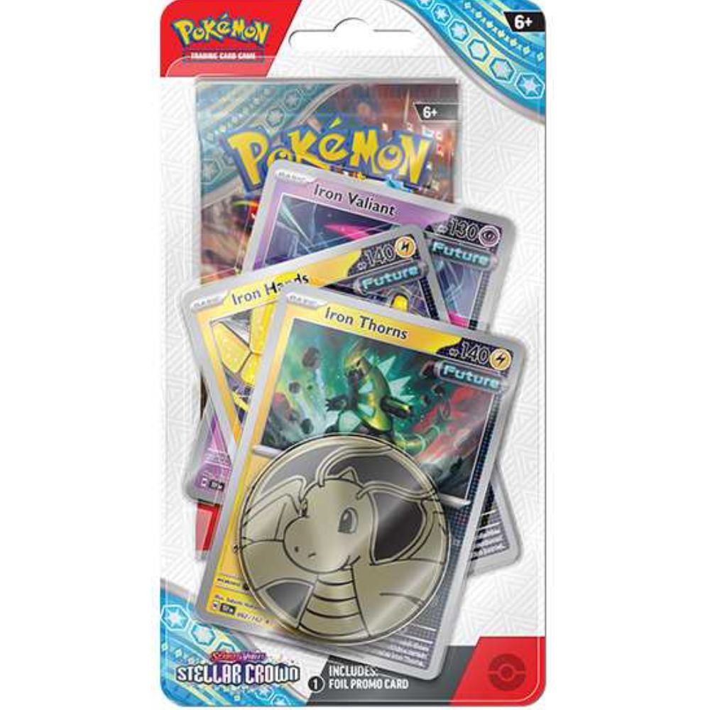 Pokemon TCG: Scarlet and Violet 7 Stellar Crown Premium Checklane Display Iron Thorns Promo Card