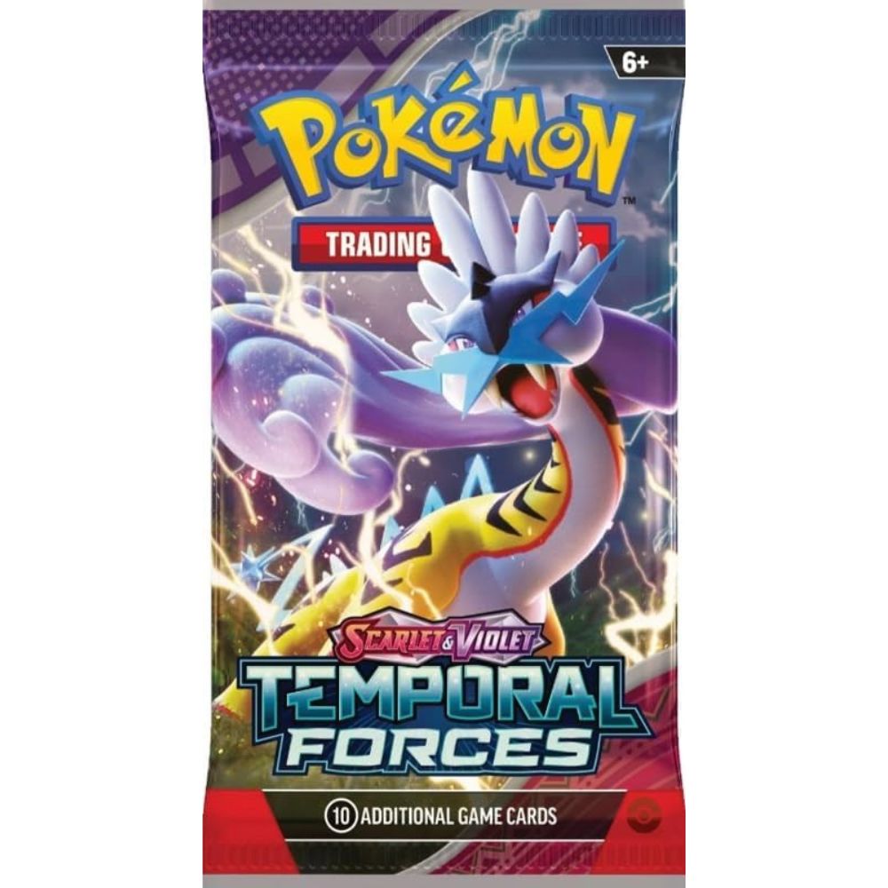 Pokemon TCG: Scarlet and Violet 5 Temporal Forces Booster Pack Raging Bolt Artwork