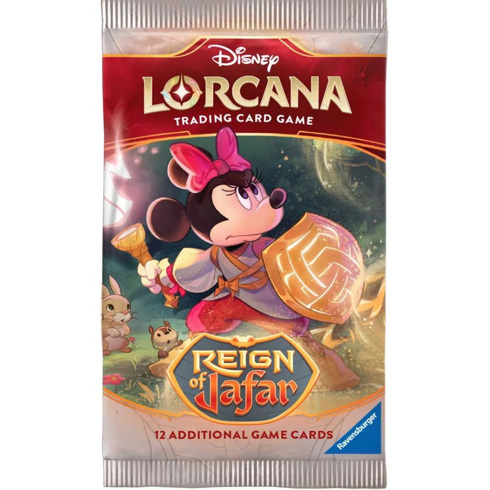 Disney Lorcana Trading Card Game: Reign of Jafar Booster Pack - Minnie Mouse Artwork