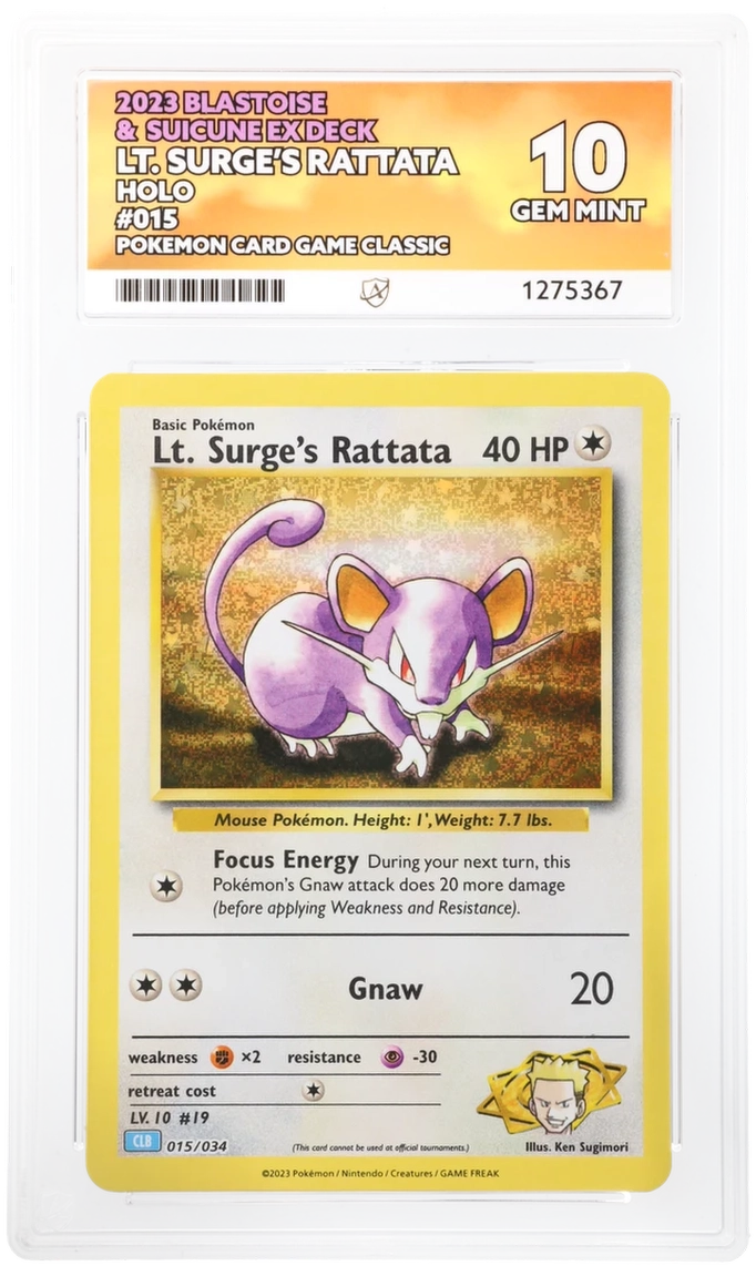 Lt. Surge's Rattata - ACE 10   (Front)