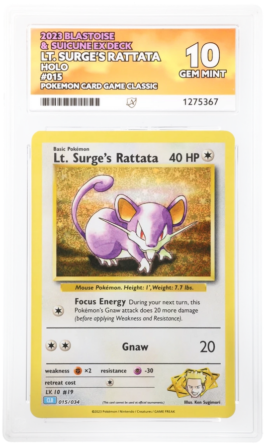 Lt. Surge's Rattata - ACE 10   (Front)