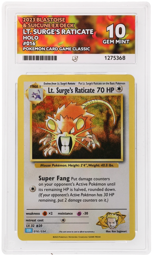 Lt. Surge's Raticate - ACE 10   (Front)