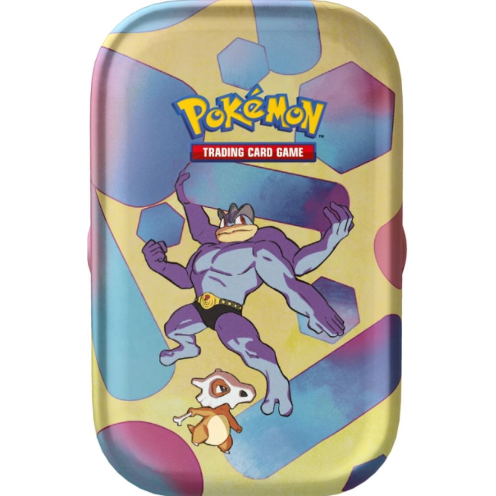 Pokemon TCG: Scarlet and Violet 3.5 151 Mini Tins Artwork featuring Machamp & Cubone