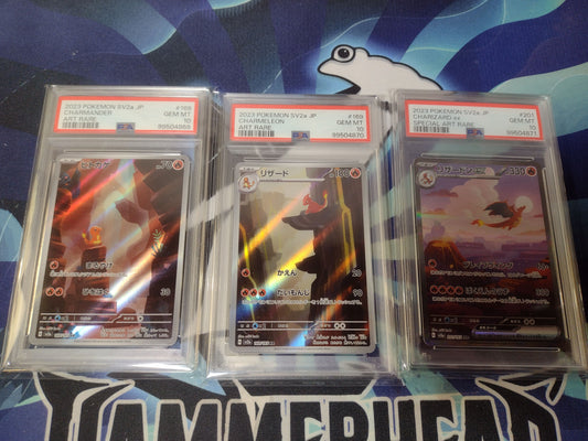 Charmander, Charmeleon, Charizard Sequential Set PSA 10
