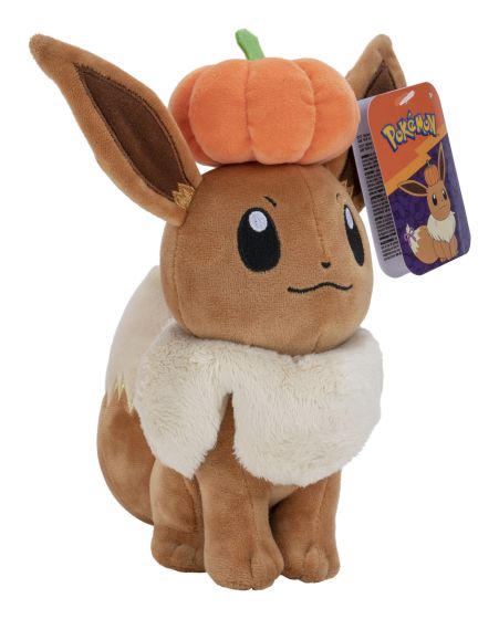 8" Eevee Plush with Pumpkin
