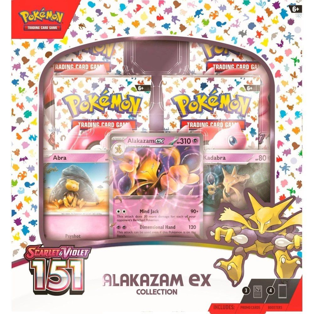 Pokemon TCG: Scarlet & Violet 151 Collection - Alakazam ex Front of Box