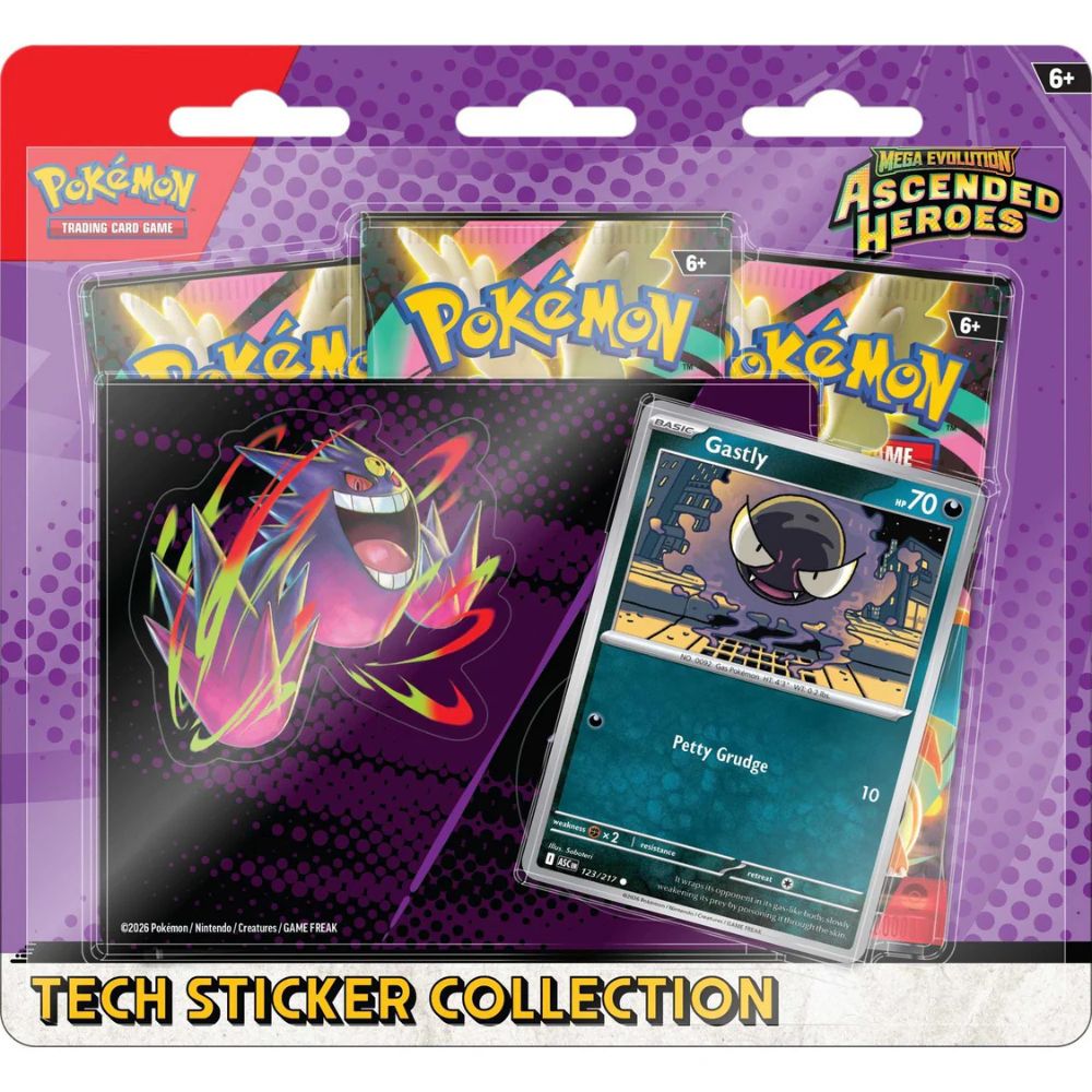 Pokemon TCG: Mega Evolution Ascended Heroes Tech Sticker Collection - Gastly