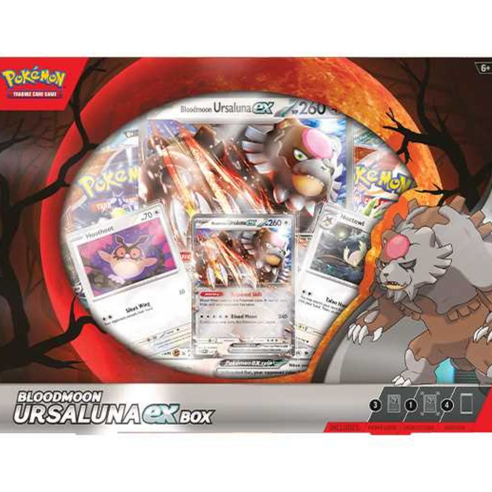 Pokemon TCG: Bloodmoon Ursaluna Ex Box Font of Box