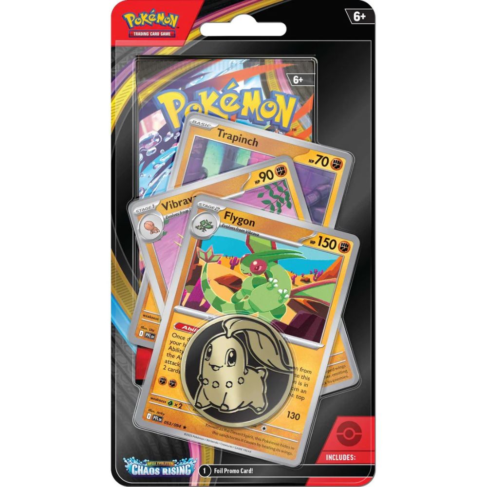 Pokemon TCG: Mega Evolution Chaos Rising Premium Checklane Featuring Flygon Evolution Line