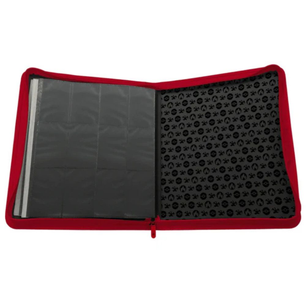 Pokemon Elite Series Charizard 12 Pocket Zippered PRO Binder Inside View