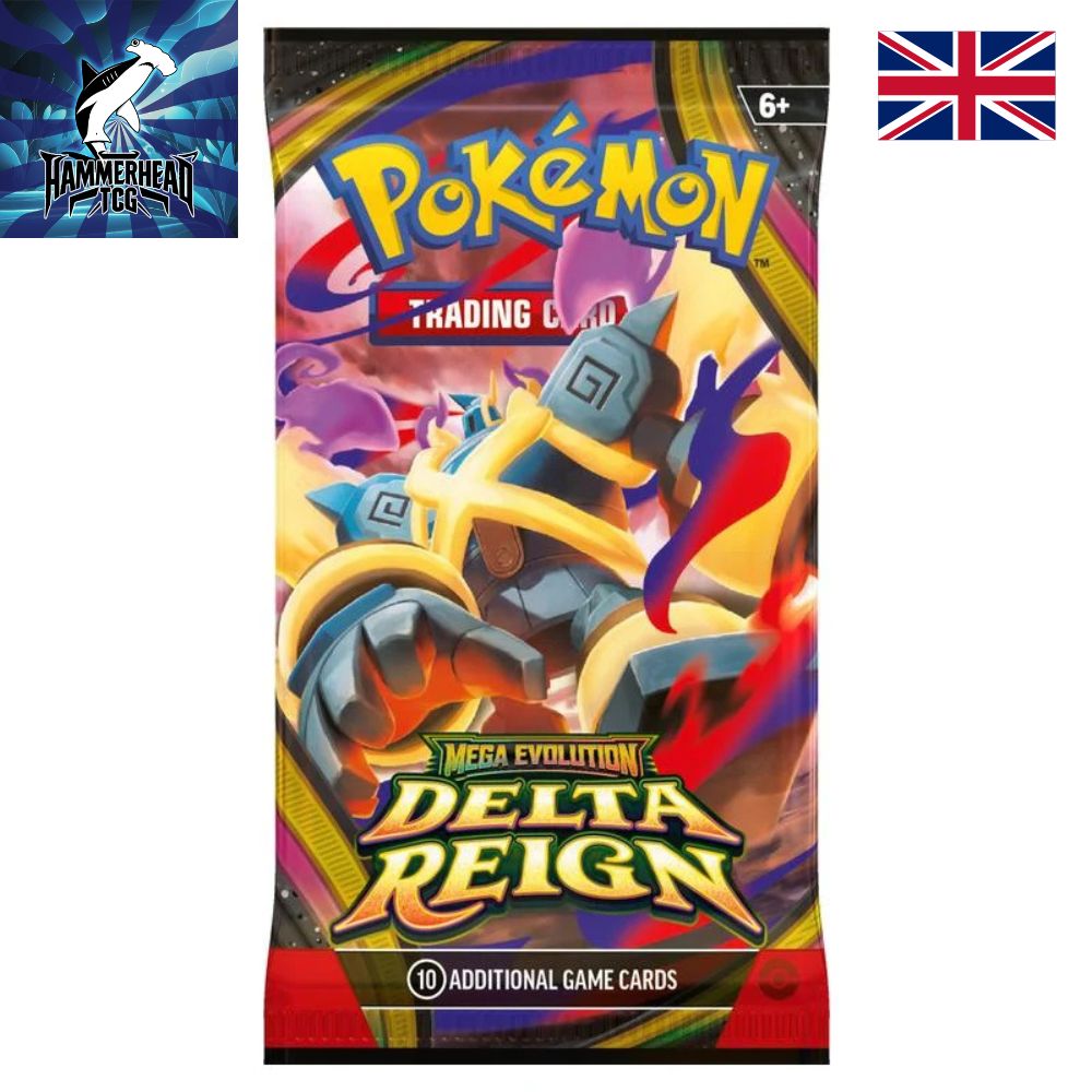 Pokemon TCG: Mega Evolution Delta Reign Booster Pack Featuring Golurk