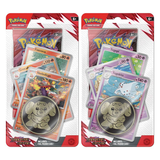 Scarlet and Violet 10 Destined Rivals Premium Checklane Skeledirge and Togekiss Promo Cards