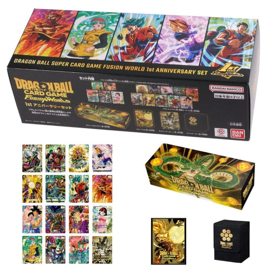 Dragon Ball Super Card Game Fusion World packaging with cards displayed