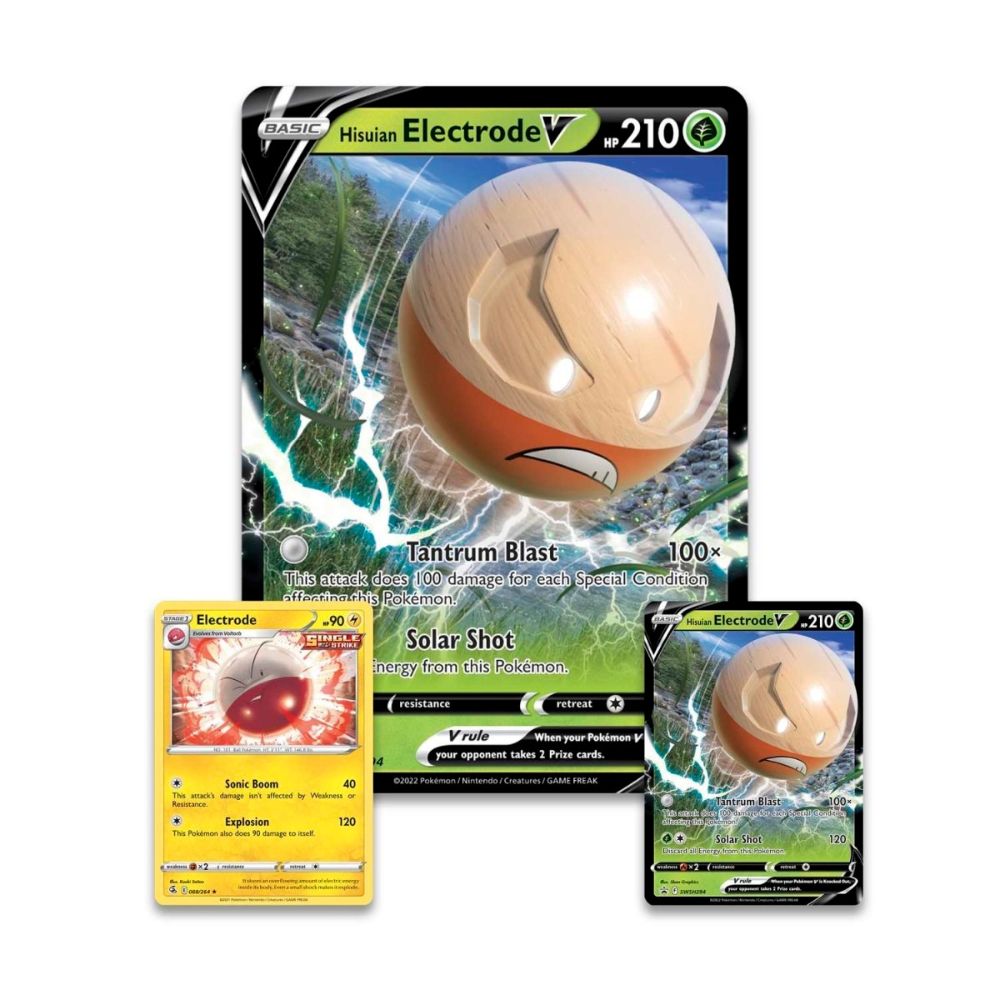 Pokemon TCG: Hisuian Electrode V Box Jumbo and Promo Cards