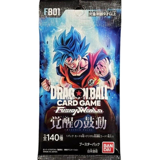 Japanese Dragon Ball Super Awakened Pulse FB01 Fusion World Booster Pack