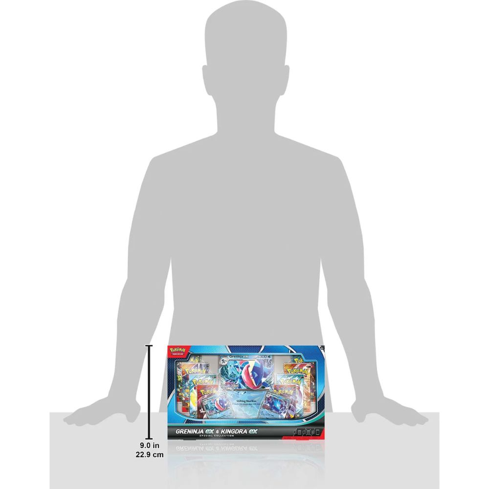 Pokemon TCG: Greninja ex & Kingdra ex Special Collection Size details - 9" / 22.9cm