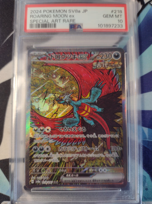 Japanese Roaring Moon Ex 218/187 Terastal Festival PSA 10
