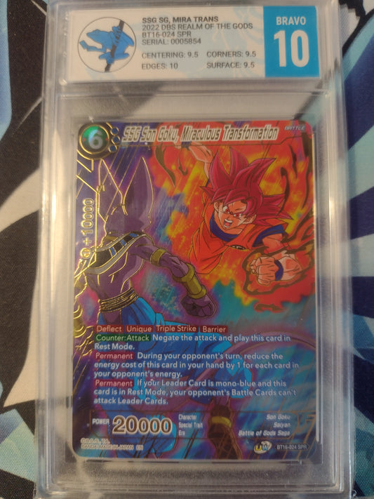 DBS Realms of the Gods - SSG Son Goku, Miraculous Transformation BT16-024 SPR - Green Tree Frog 10