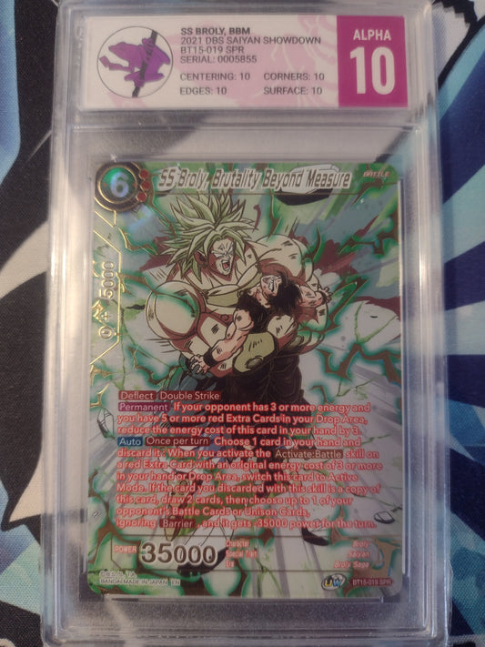 DBS Saiyan Showdown- SS Broly, Brutality Beyond Measure BT15-015 SPR - Green Tree Frog 10